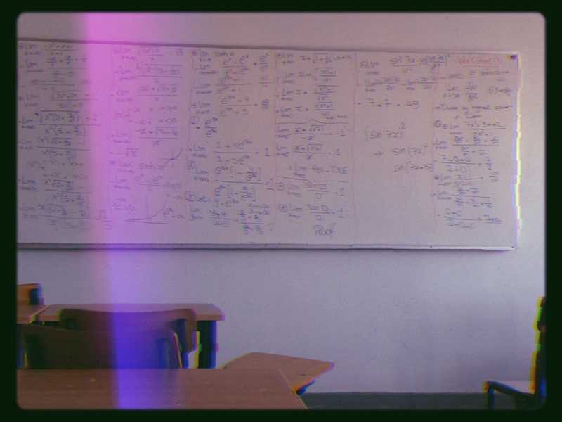 A photo of a classroom. A memory I found on my phone of my days studying at the university.